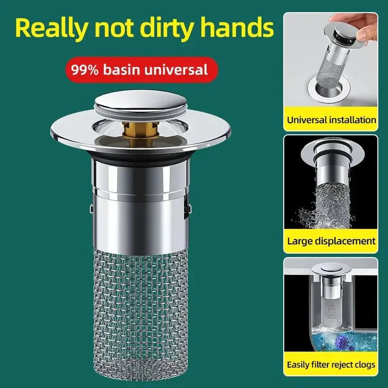 Drainix™ – Universal Pop-Up Sink Stopper