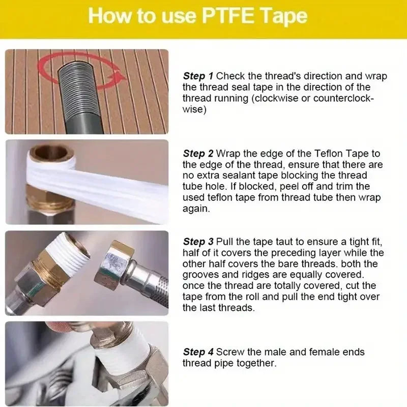SealPro™ PTFE Tape – The Essential Solution for Perfect Waterproof Sealing